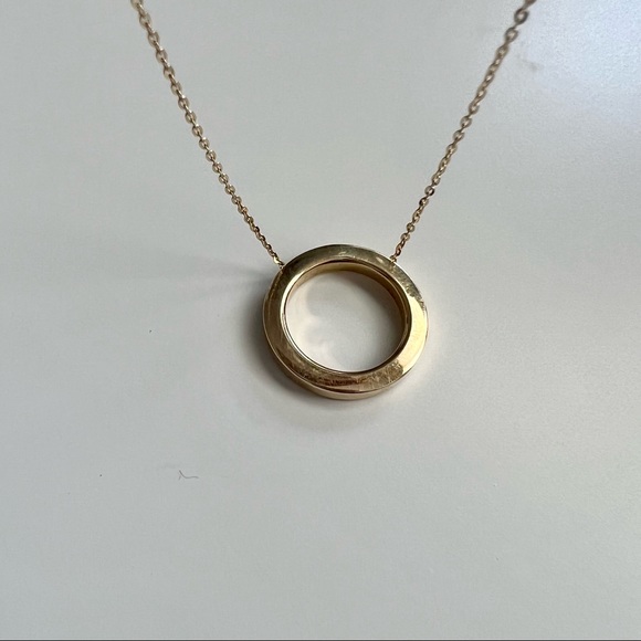 14k Gold Circle Pendant and Necklace Chain - Fine Jewelry - Picture 13 of 16
